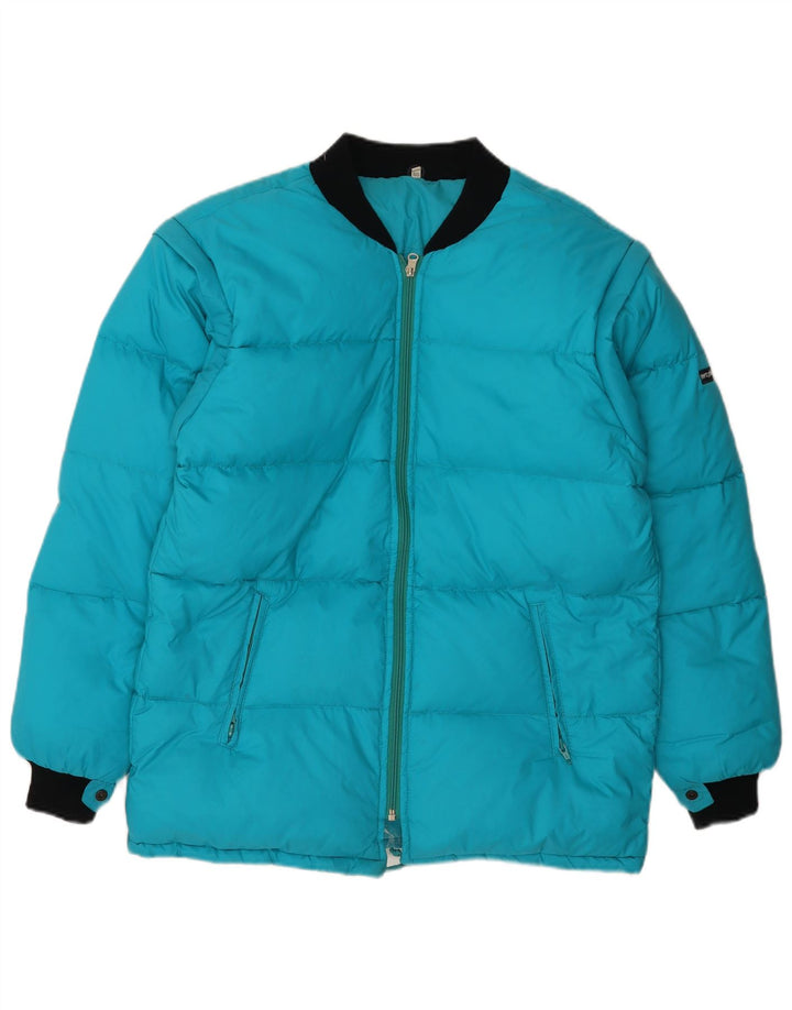 Giacca imbottita vintage da uomo IT 50 Large Blu in poliammide