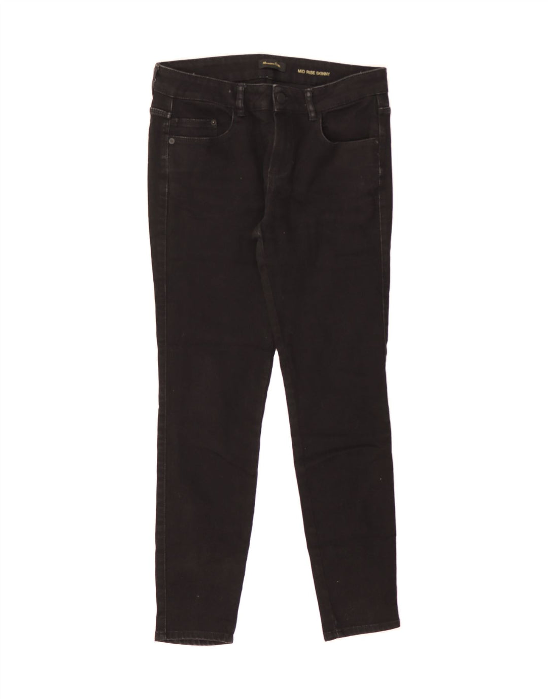MASSIMO DUTTI Womens Mid Rise Skinny Jeans W30 L29  Black Vintage Massimo Dutti and Second-Hand Massimo Dutti from Messina Hembry 