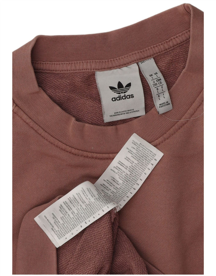Felpa Adidas Uomo Maglione Grande Rosa Cotone
