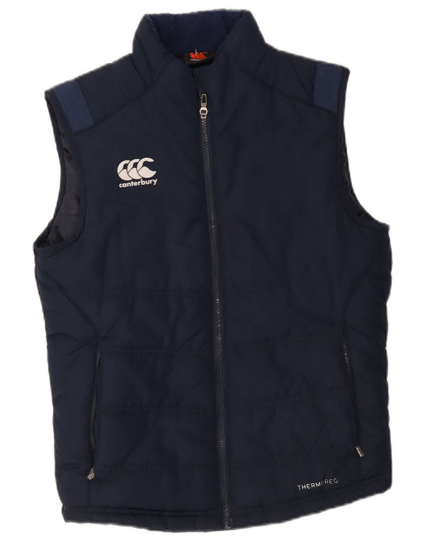 Gilet imbottito con grafica da uomo Canterbury UK 34 XS poliestere blu navy