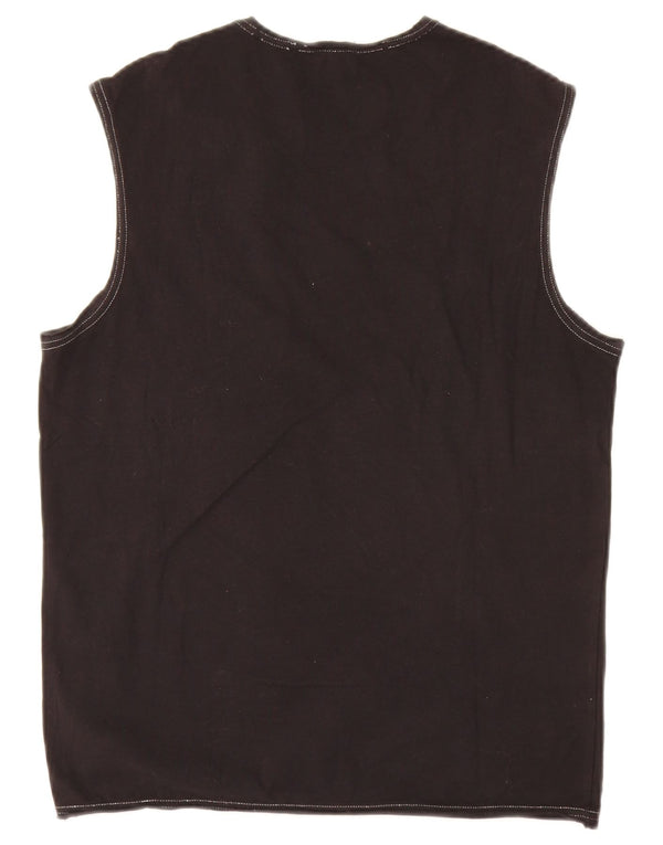 Canotta grafica da donna Calvin Klein Jeans vestibilità ampia UK 10 piccola nera