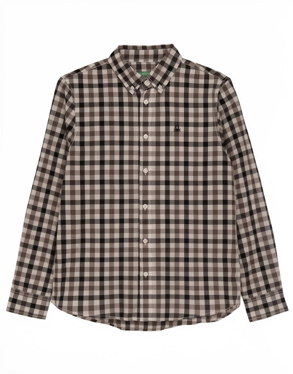 Camicia Benetton Bambino 11-12 Anni Check Multicolore