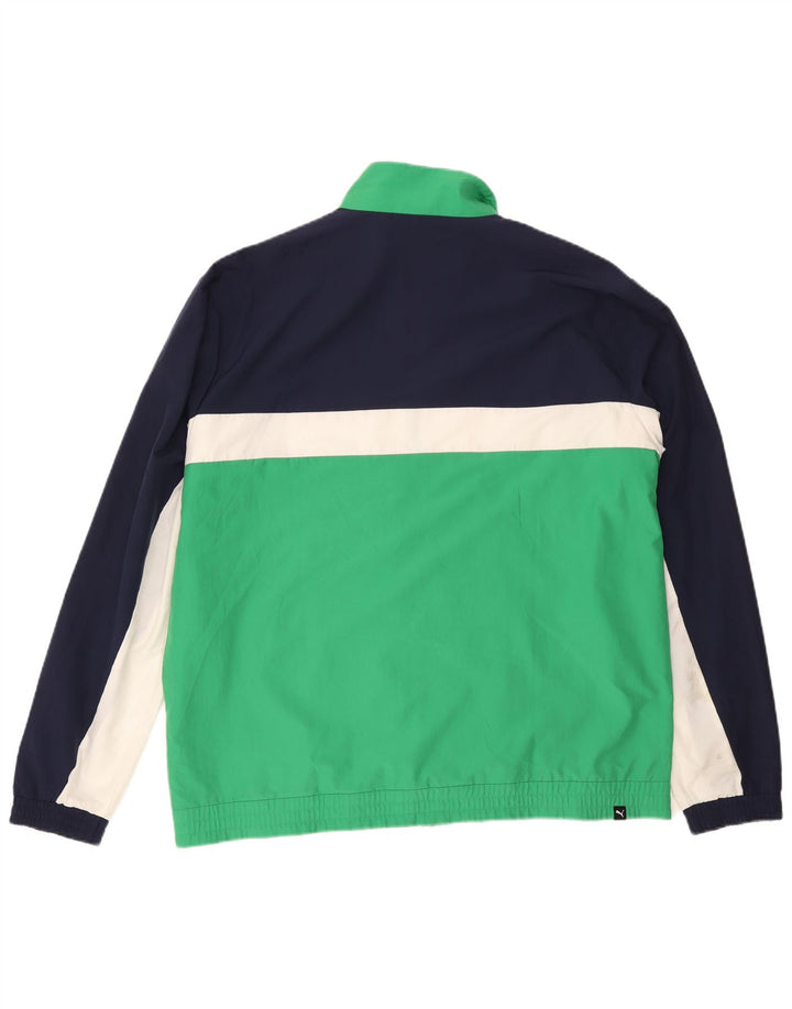 Giacca da tuta da uomo Puma 2XL Poliestere color block blu navy