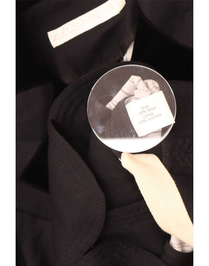 Giacca blazer da donna All Saints UK 12 Lana color block nera media