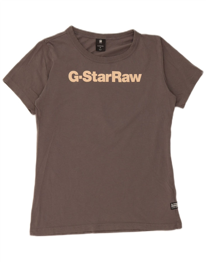 T-shirt grafica da donna G-Star Top UK 12 Cotone grigio medio