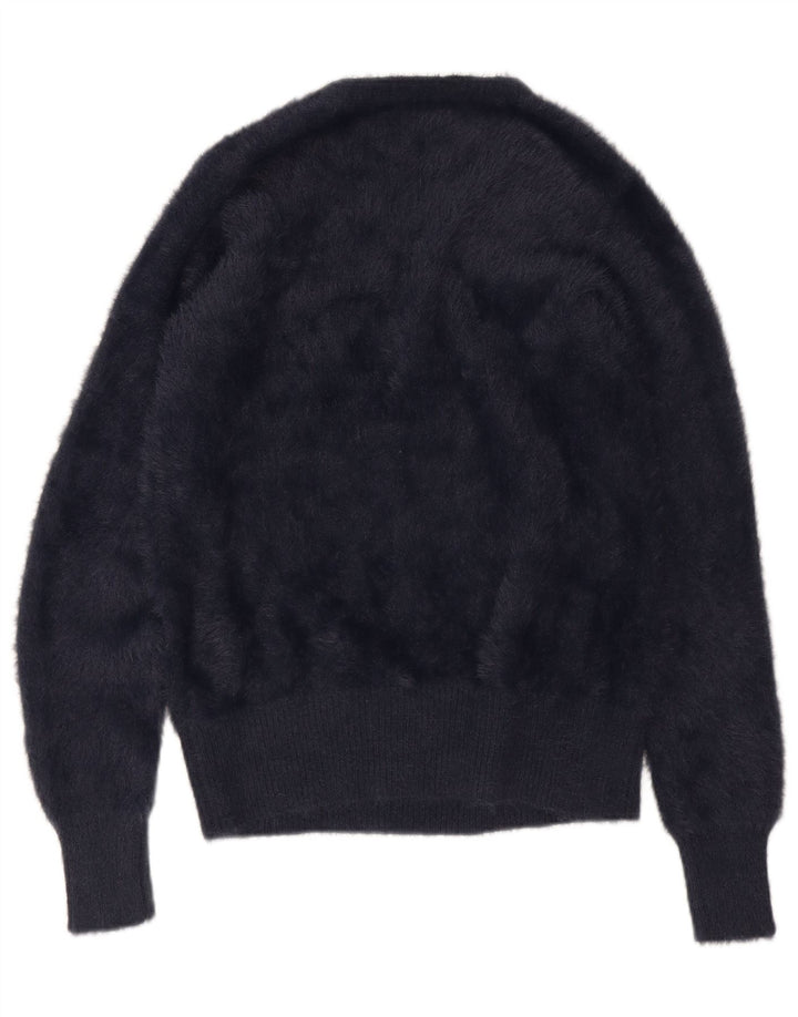 Maglione maglione con scollo a V da donna Marks & Spencer UK 14 medio blu navy