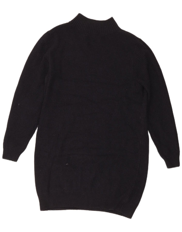 Abito maglione a maniche lunghe da donna Marks & Spencer UK 16 grande poliestere nero