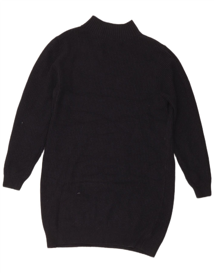 Abito maglione a maniche lunghe da donna Marks & Spencer UK 16 grande poliestere nero