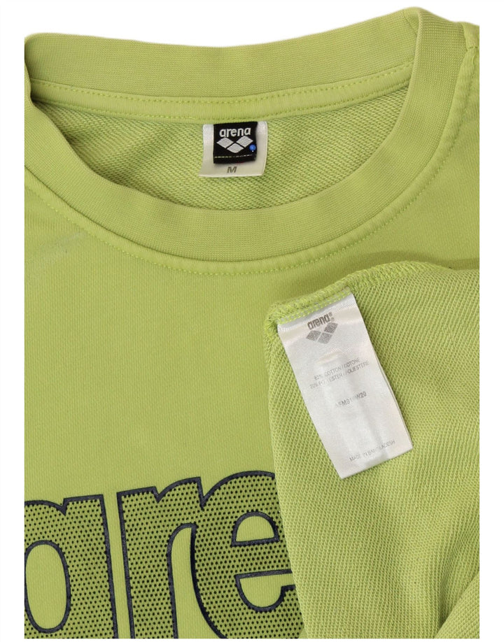 ARENA Felpa con grafica da uomo Maglione in cotone verde medio