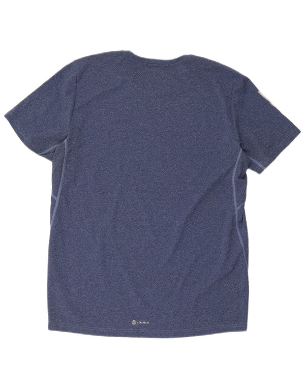 T-shirt Adidas Aeroready Regular Fit da uomo grande blu