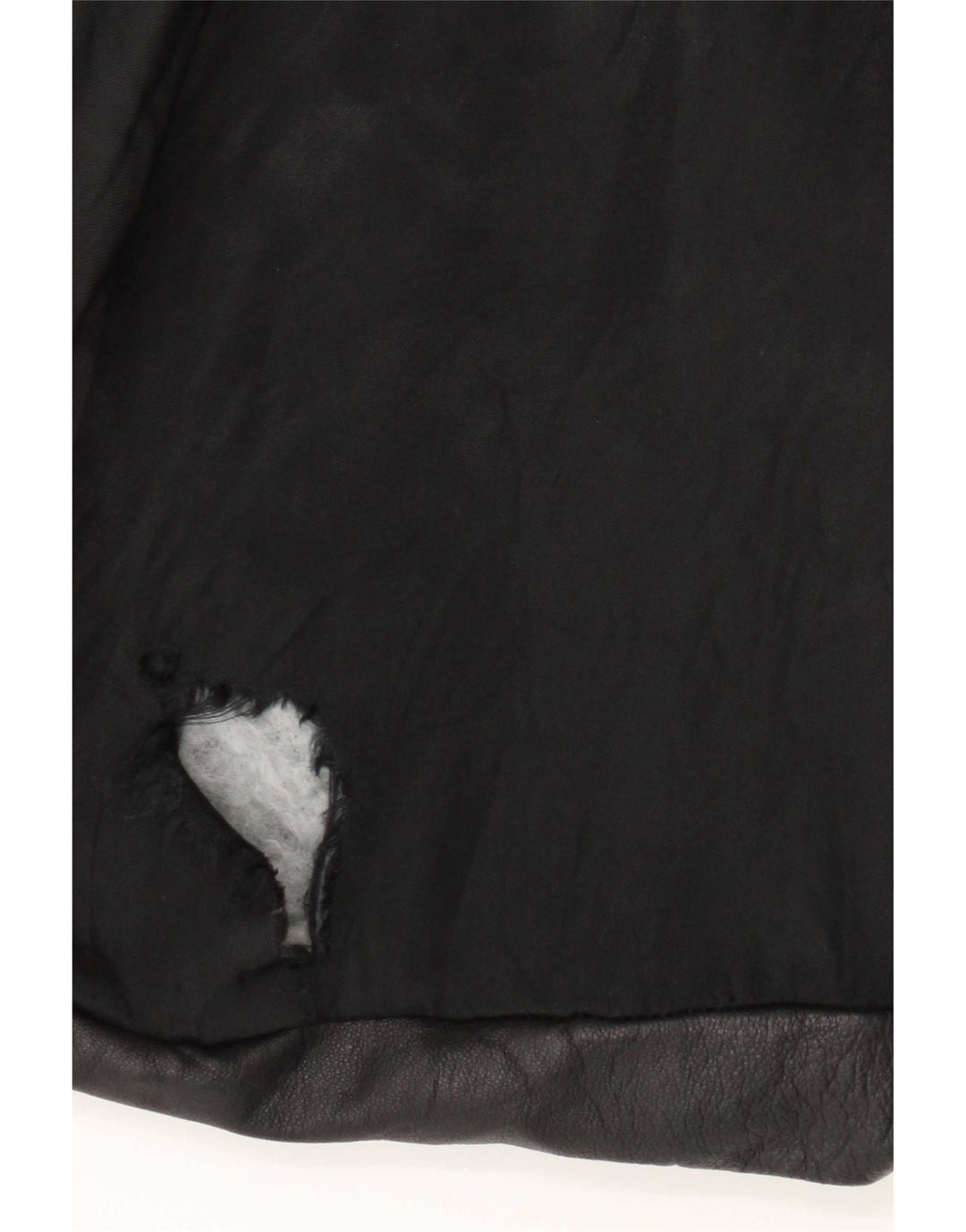 Cappotto in pelle da donna vintage IT 46 grande in pelle nera