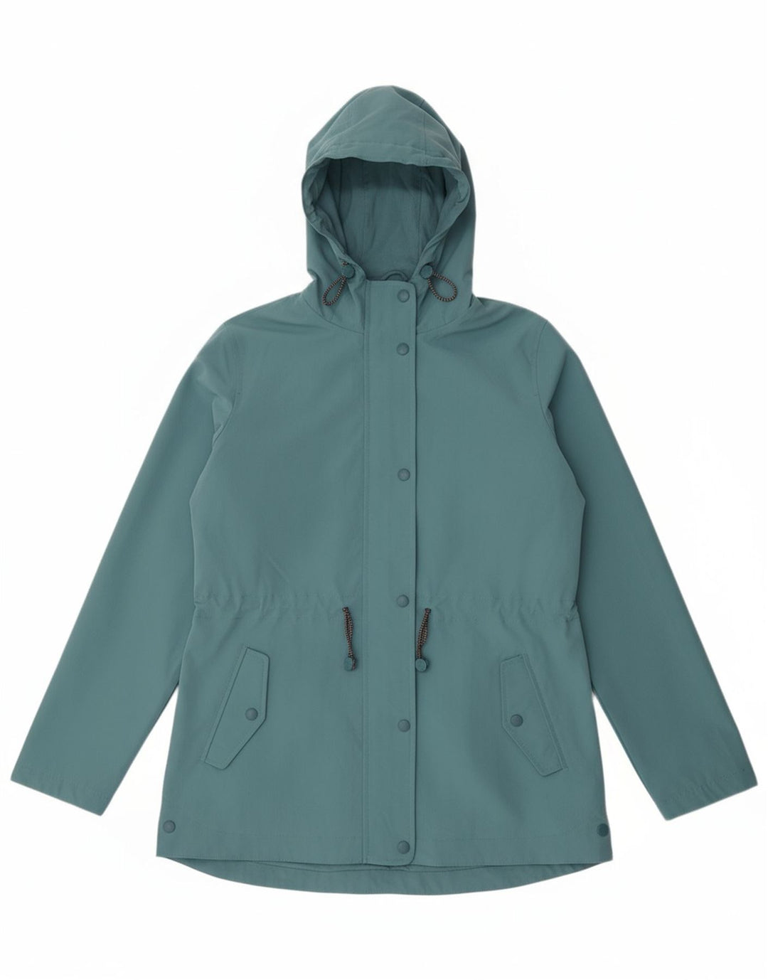 FAT FACE Womens Hooded Windbreaker Jacket UK 12 Medium  Blue Polyester