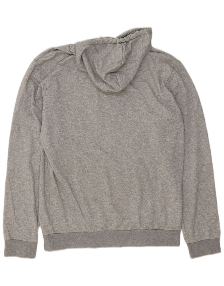 Felpa con cappuccio grafica da uomo Adidas in cotone chiazzato grigio medio