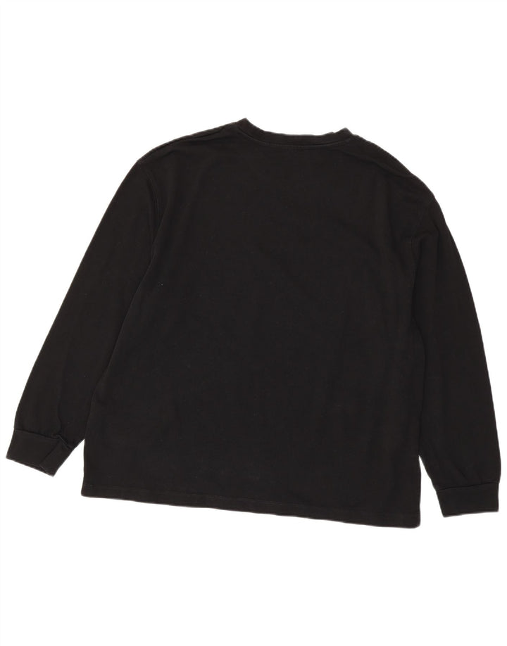 Top Zara da donna a maniche lunghe UK 16 grande cotone nero