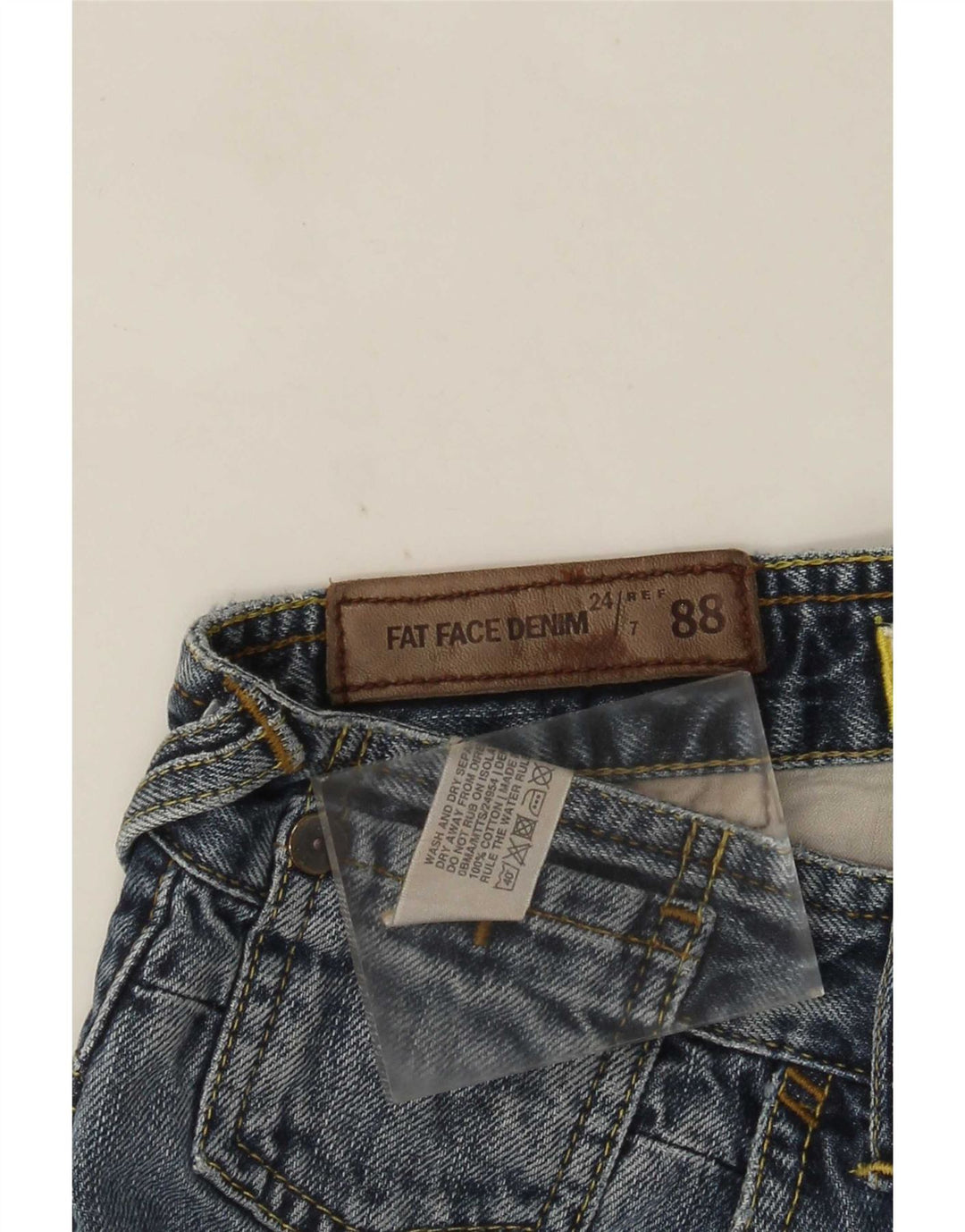 Jeans da uomo a gamba larga Fat Face W30 L29 cotone blu
