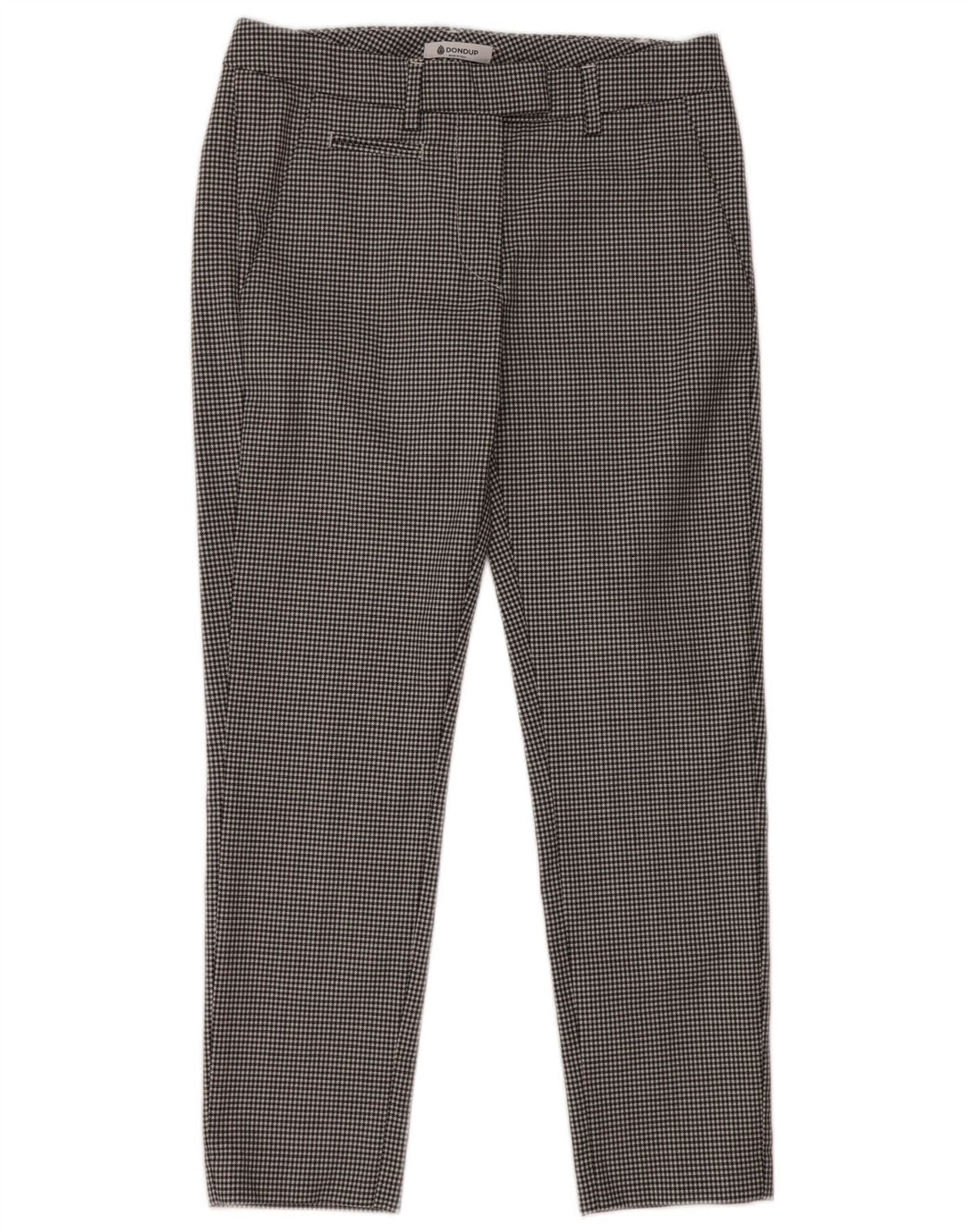 Pantaloni chino slim da donna Dondup W29 L26 acetato pied de poule nero