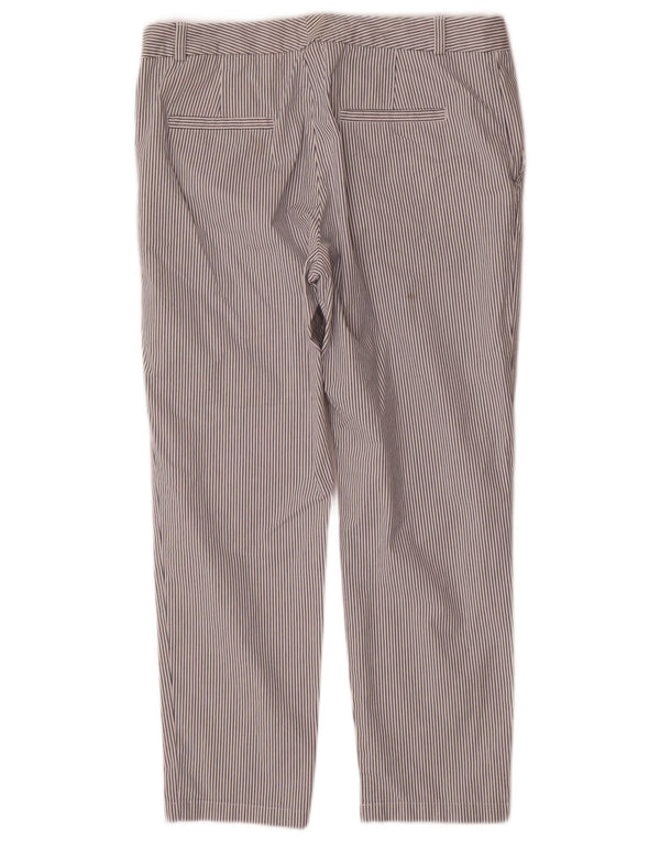 Pantaloni chino da donna Marks & Spencer UK 14 Large W34 L27 Gessato bianco