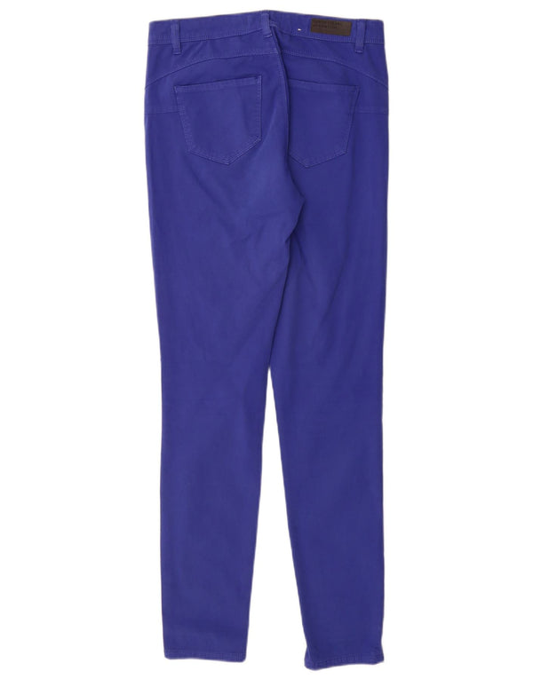 Pantaloni casual slim da donna Benetton W27 L30 cotone blu