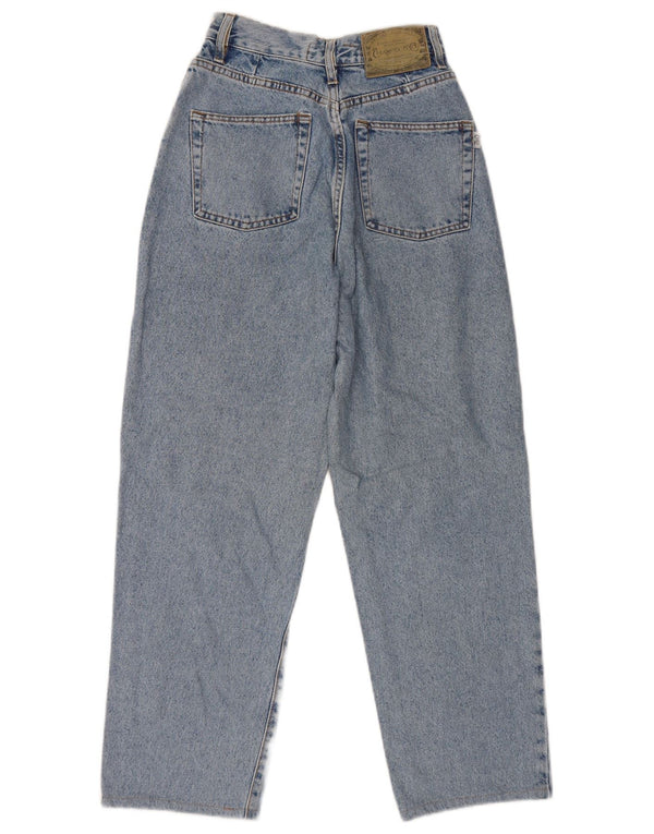 Jeans vintage da donna a vita alta vestibilità regolare W27 L27 cotone blu