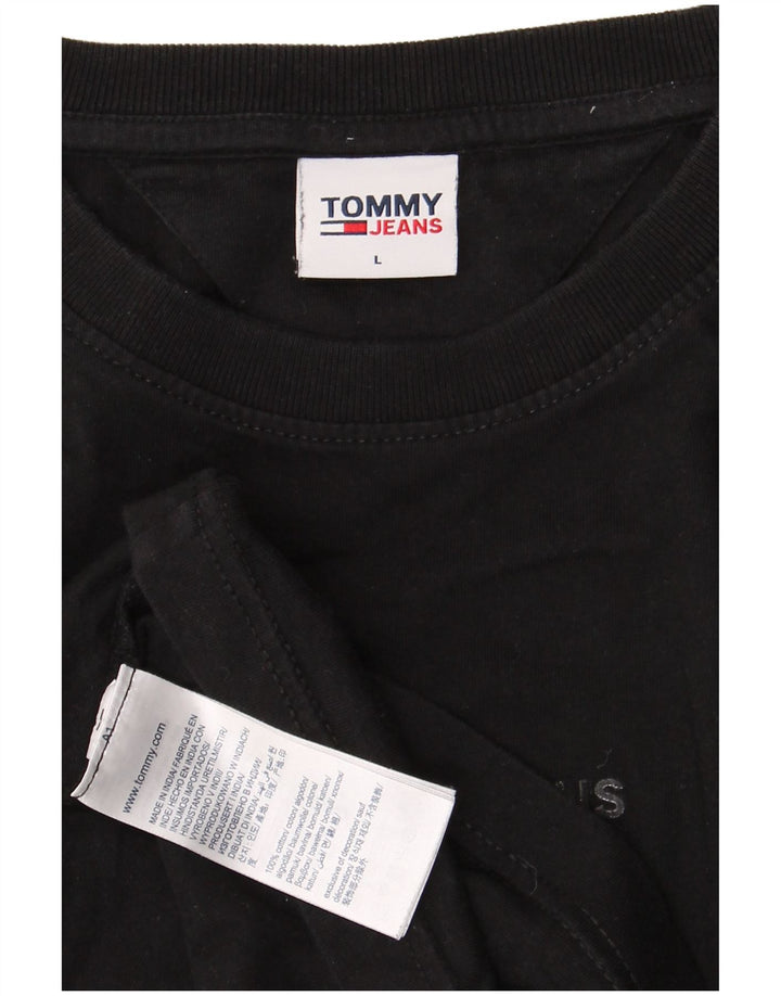 T-shirt da uomo Tommy Hilfiger Top grande in cotone nero