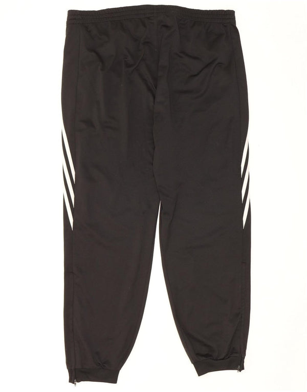 Adidas Mens Tracksuit Trousers Joggers XL Black Polyester