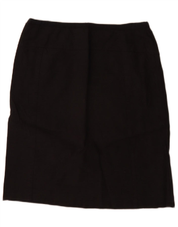 Gonna dritta da donna Jigsaw UK 12 media W28 lino nero