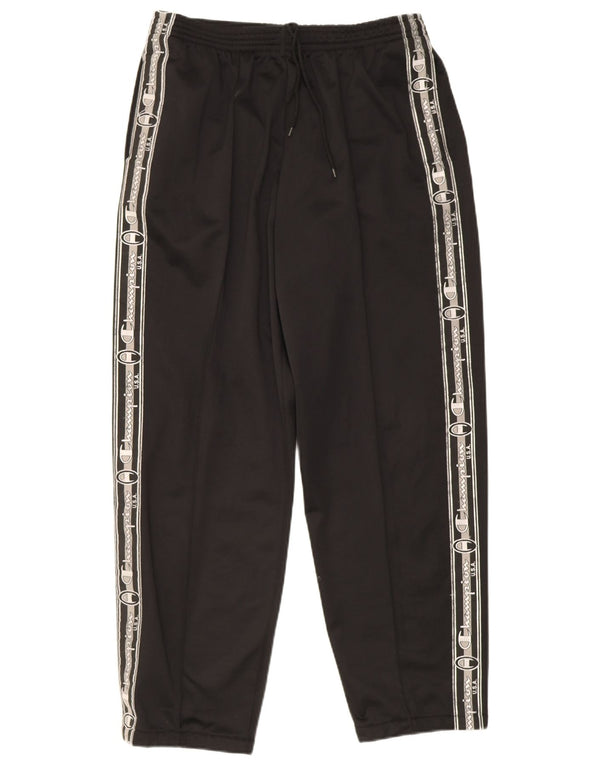 Champion Mens Graphic Tracksuit Trousers XL  Black Polyester