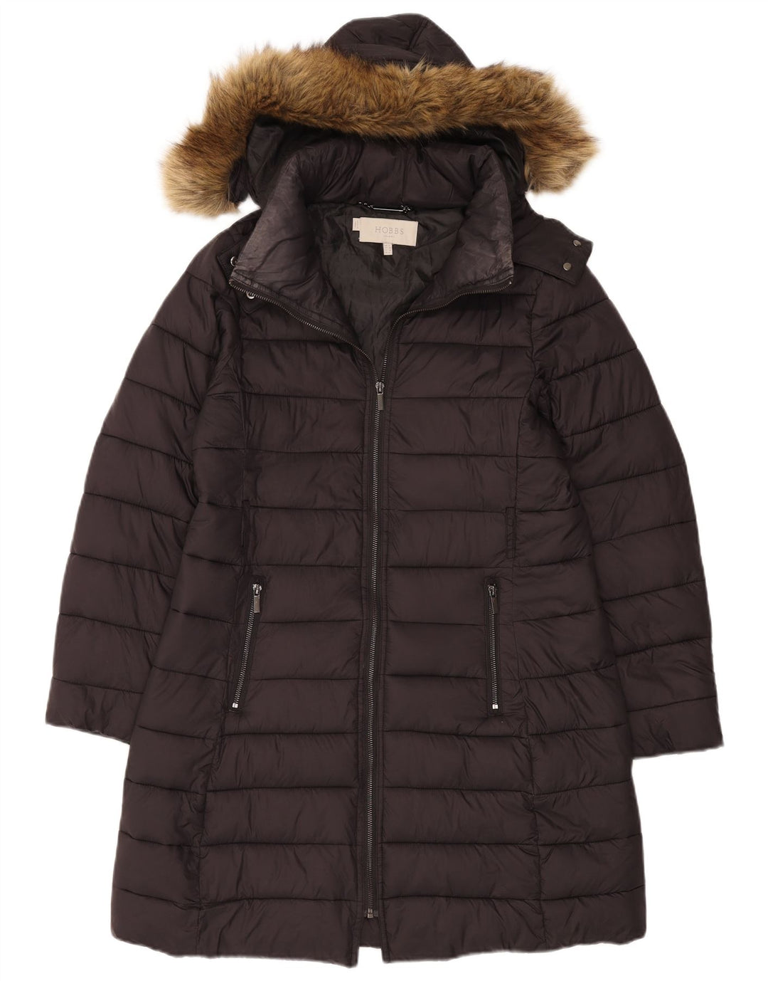 Cappotto imbottito con cappuccio da donna Hobbs UK 12 medio nero in poliammide