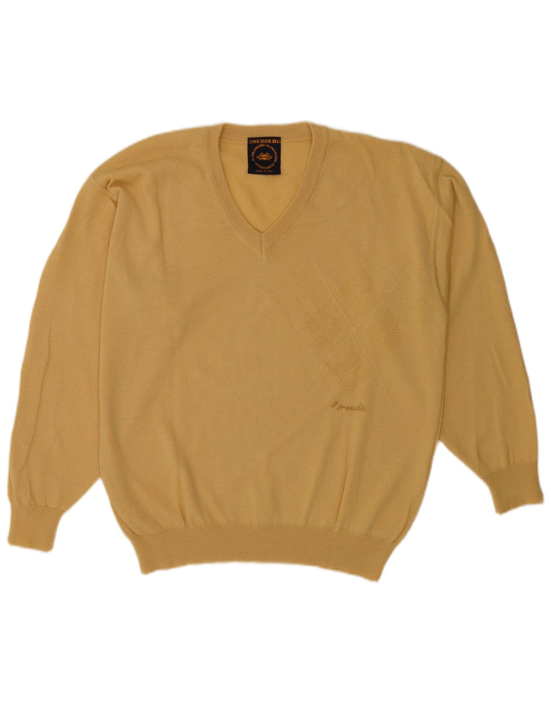 Maglione da uomo con scollo a V Il Granchio Giallo medio