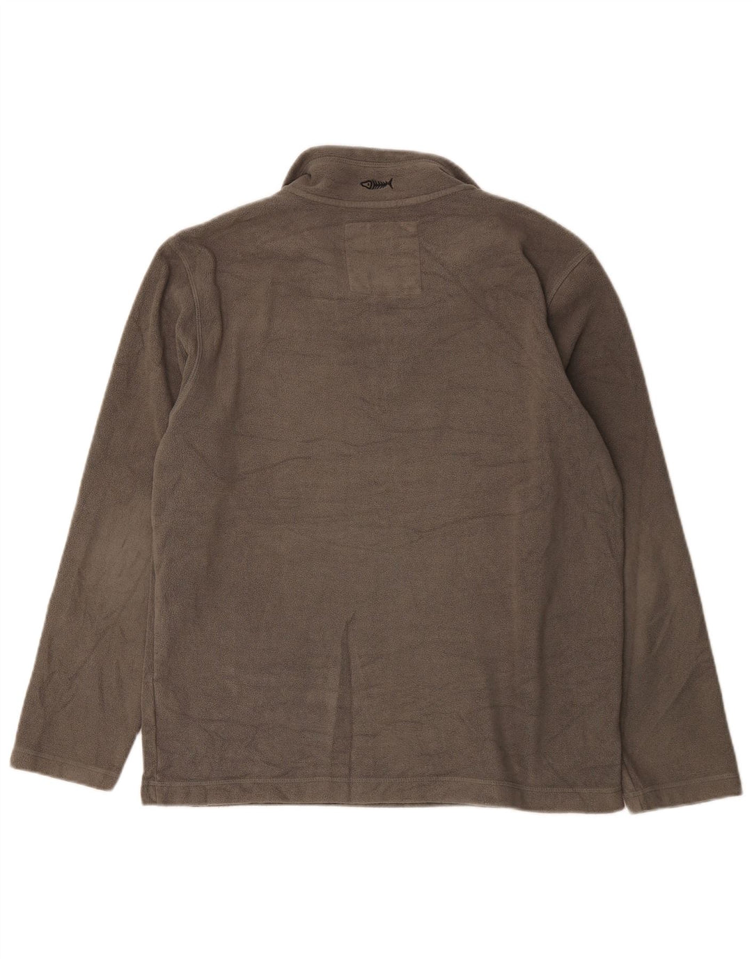 Maglione in pile da uomo con collo con zip Weird Fish Poliestere grigio medio