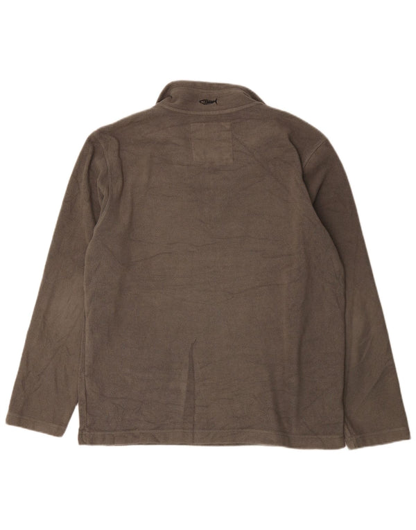Maglione in pile da uomo con collo con zip Weird Fish Poliestere grigio medio