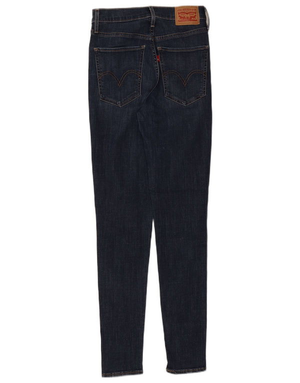 Levi's Donna Mile High Super Skinny Jeans W27 L30 Blu Navy Cotone