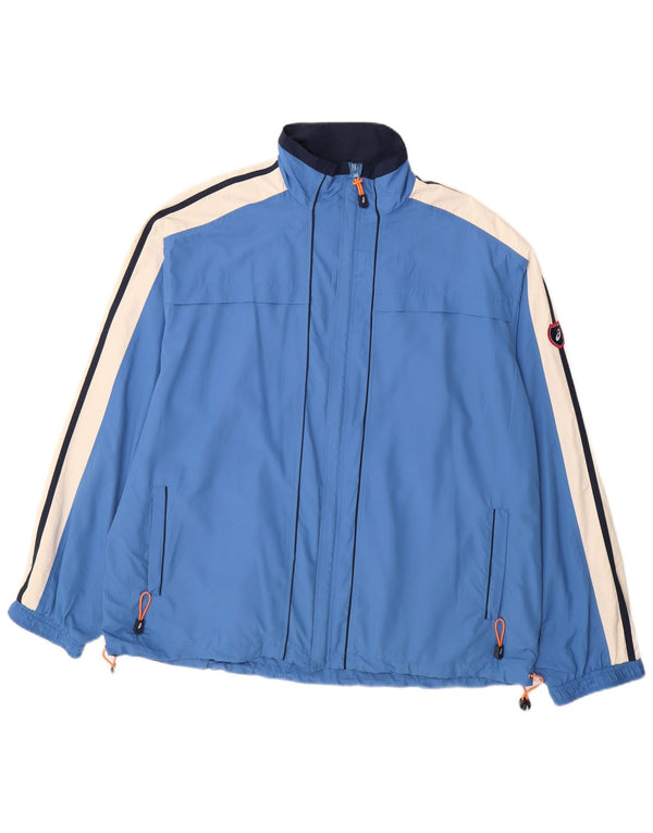 Giacca sportiva da uomo Asics 2XL Blu in poliestere color block