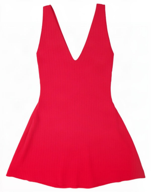 Abito a trapezio senza maniche da donna Zara UK 12 Viscosa rosa medio