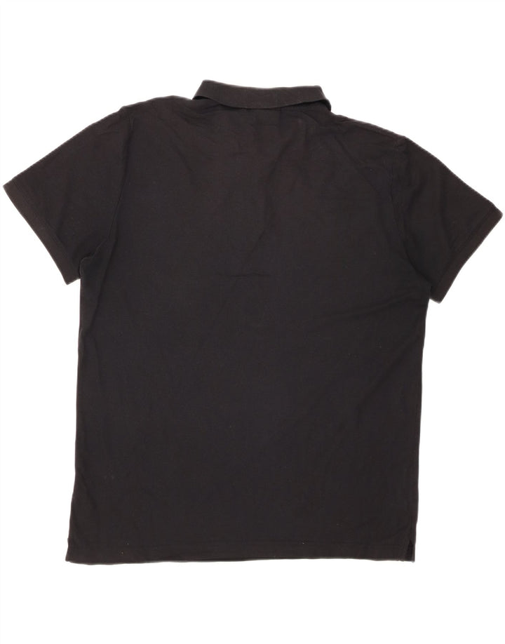 CALVIN KLEIN Polo da uomo grande in cotone nero