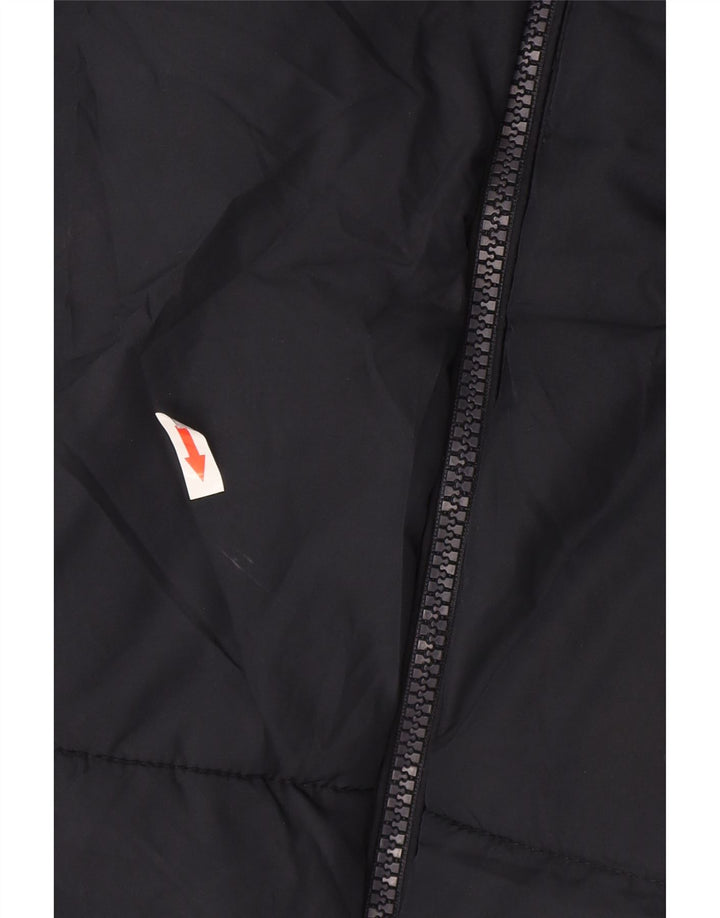 Giacca imbottita con cappuccio corta oversize da donna Zara UK 6 XS poliestere blu navy