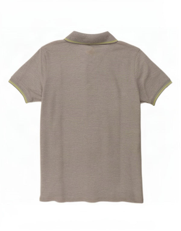 Polo Reebok da uomo grande in cotone grigio