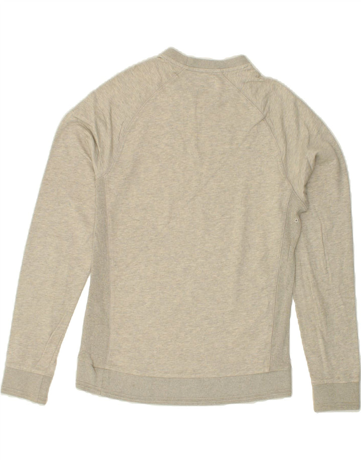 PENGUIN Womens Sweatshirt Jumper UK 14 Medium Grey Floral Cotton Vintage Penguin and Second-Hand Penguin from Messina Hembry 