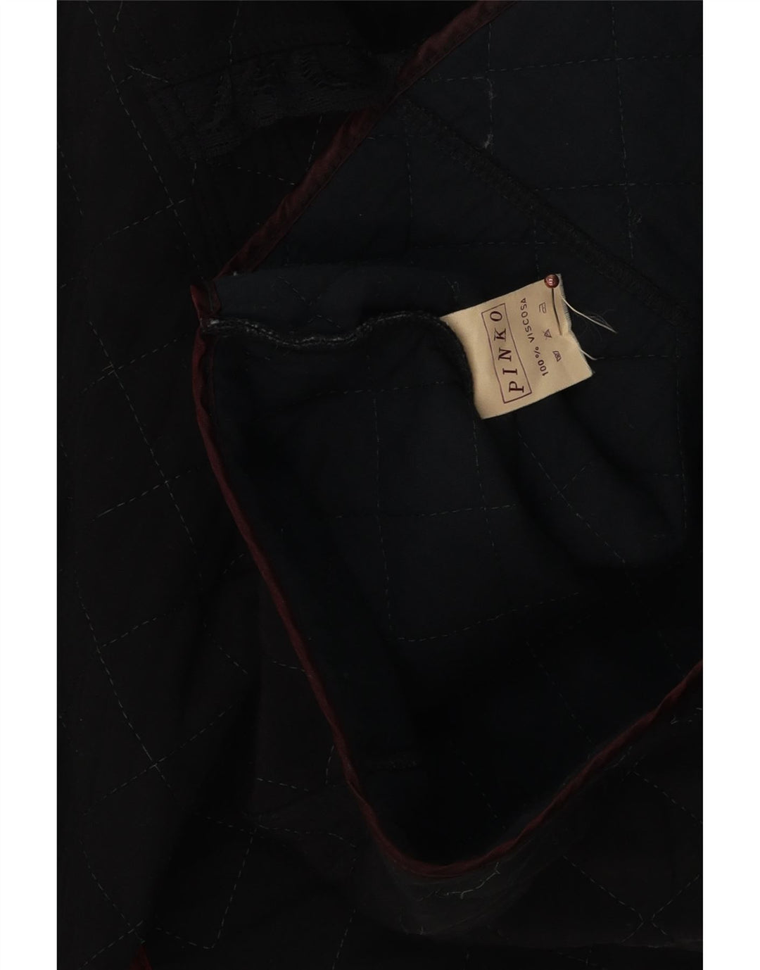 Giacca bolero trapuntata da donna Pinko UK 14 media viscosa nera