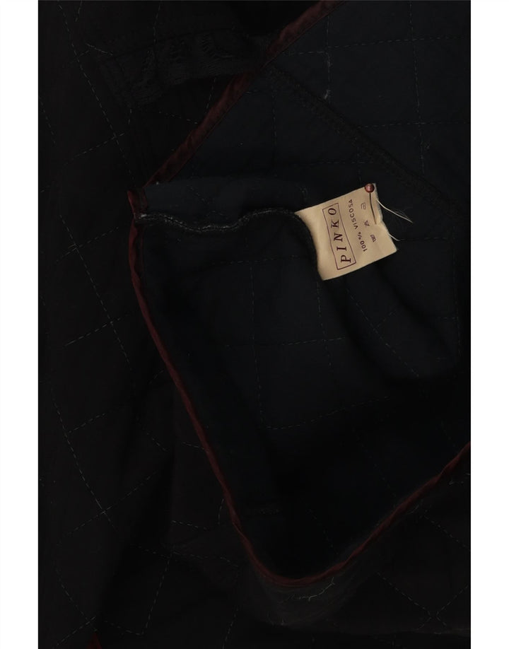 Giacca bolero trapuntata da donna Pinko UK 14 media viscosa nera