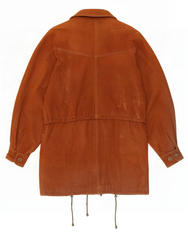Giacca in pelle vintage da uomo UK 40 grande marrone