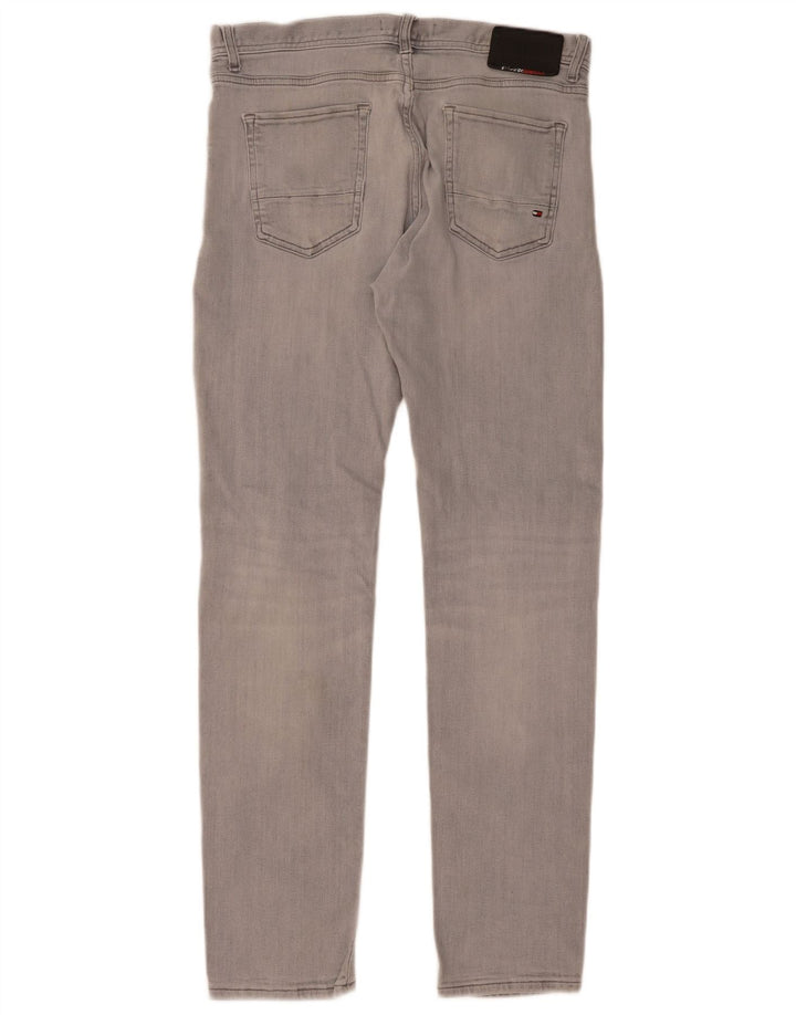 Tommy Hilfiger Uomo Bleecker Stretch Jeans Slim W33 L32 Cotone Grigio