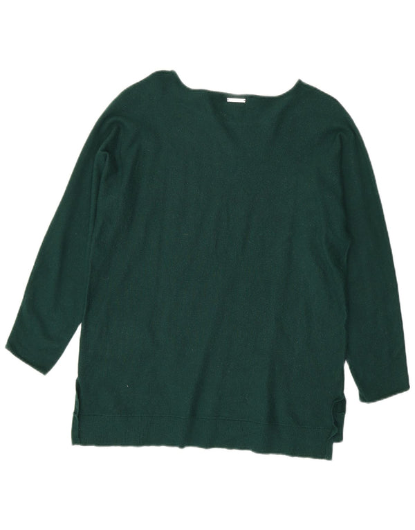 Maglione maglione con scollo a barca da donna Michael Kors UK 14 grande verde