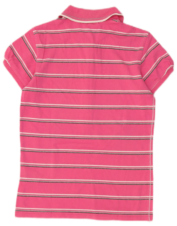 Polo da donna Champion Fit Heritage UK 12 cotone a righe rosa medio