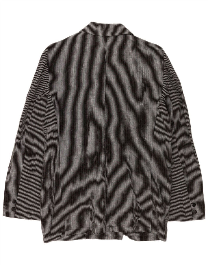 Giacca blazer da donna Pancaldi & B UK 16 grande gessato grigio