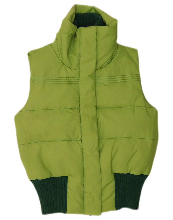 Solo gilet imbottito da donna UK 10 piccolo poliestere color block verde