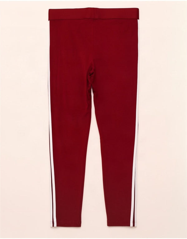 Leggings Adidas Donna UK 20/22 XL Borgogna Cotone