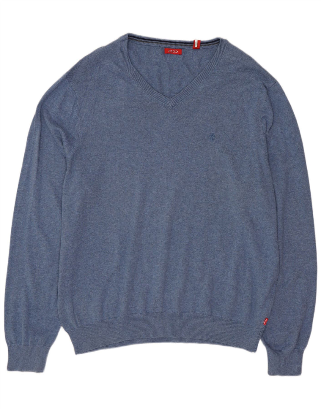 Maglione da uomo con scollo a V IZOD grande cotone blu