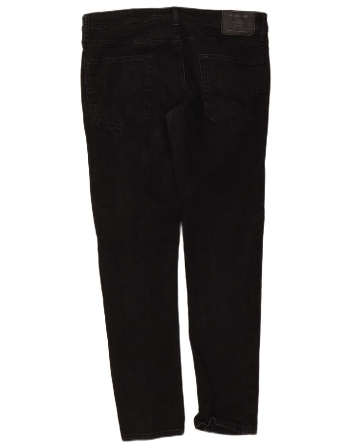 Jack & Jones Uomo GLENN Slim Jeans W36 L32 Cotone Nero