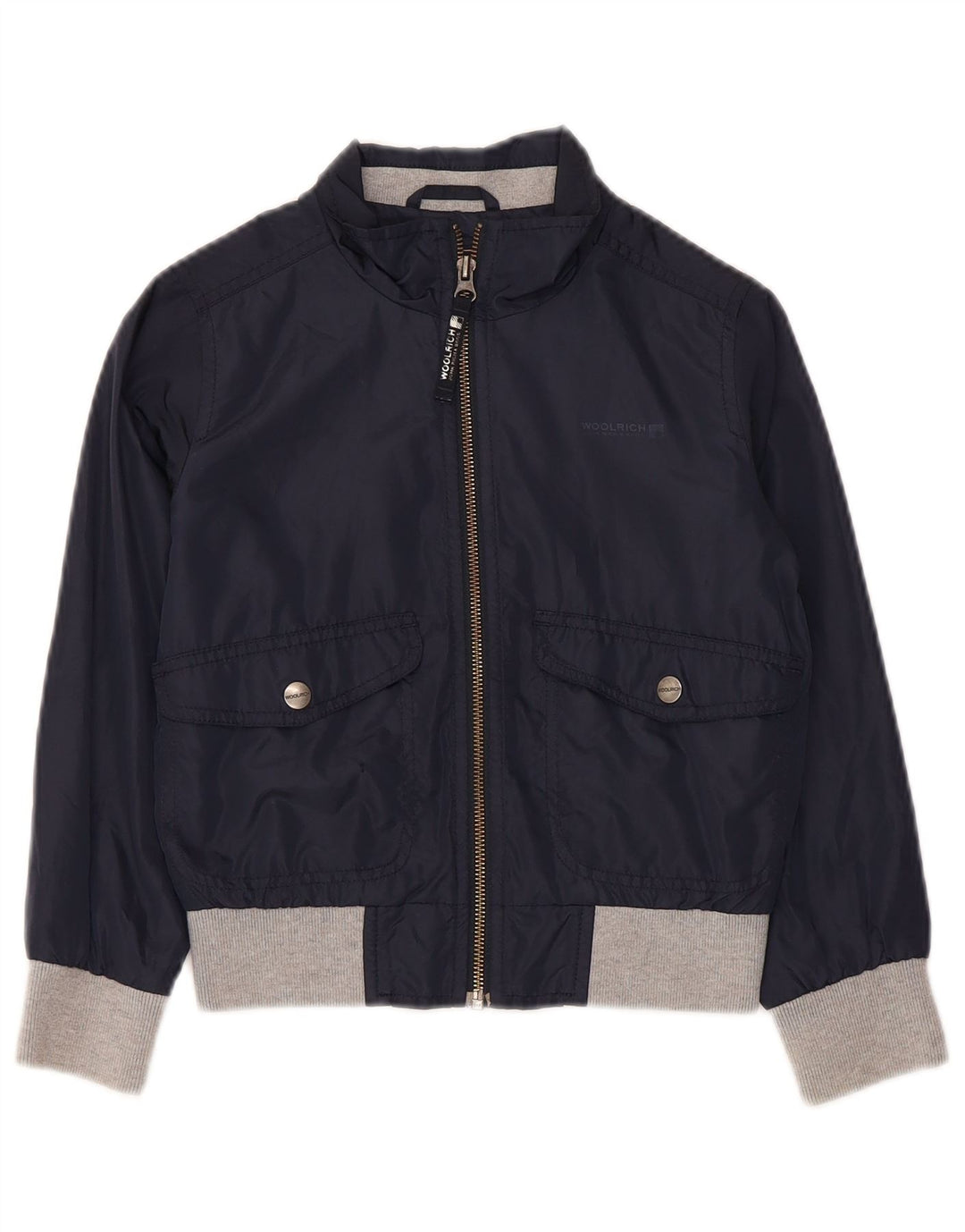 Giubbotto bomber da bambino WOOLRICH 5-6 anni color block blu navy